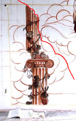 Albuquerque Fresco Column Cartoon with cutline