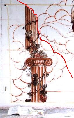 Albuquerque Fresco Column Cartoon with cutline