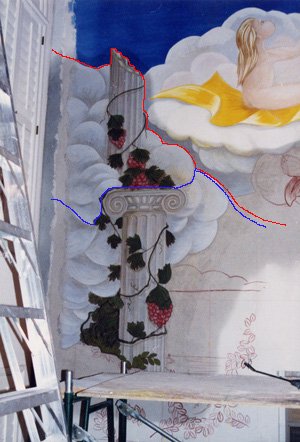 Albuquerque Fresco - Column Giornata as just painted